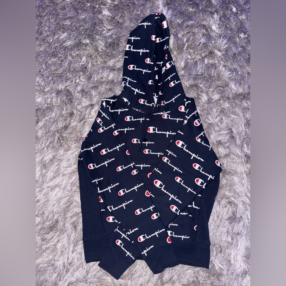 Champion Dark Blue Hoodie with Logo